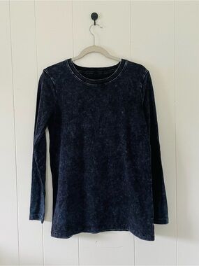 Washed Black Long Sleeve Tee
